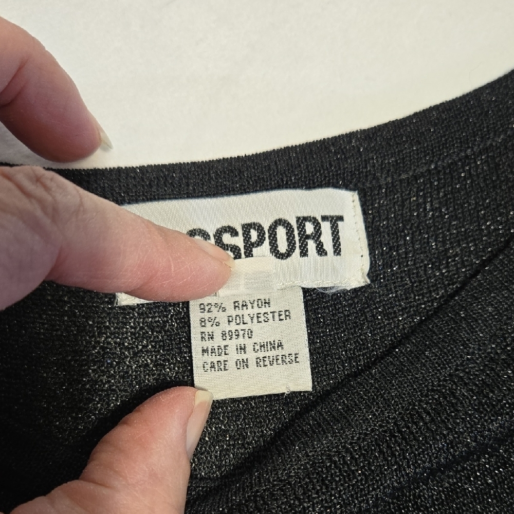 Vintage Passport Black Sequin Tank Top - Picture 3 of 10